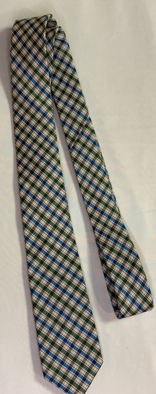 Vintage Ben Sherman Diamond Argyle Tie Green Navy White